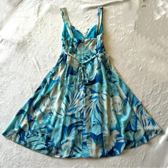 VTG 90s 2000s Y2K Boho Tropical Floral Midi Dress - Picture 7 of 13